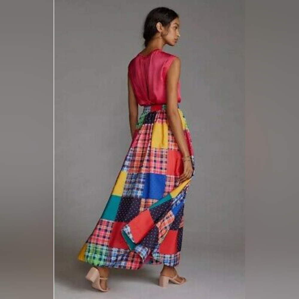 Anthropologie Maeve Patchwork A-Line Maxi Skirt - Picture 3 of 12